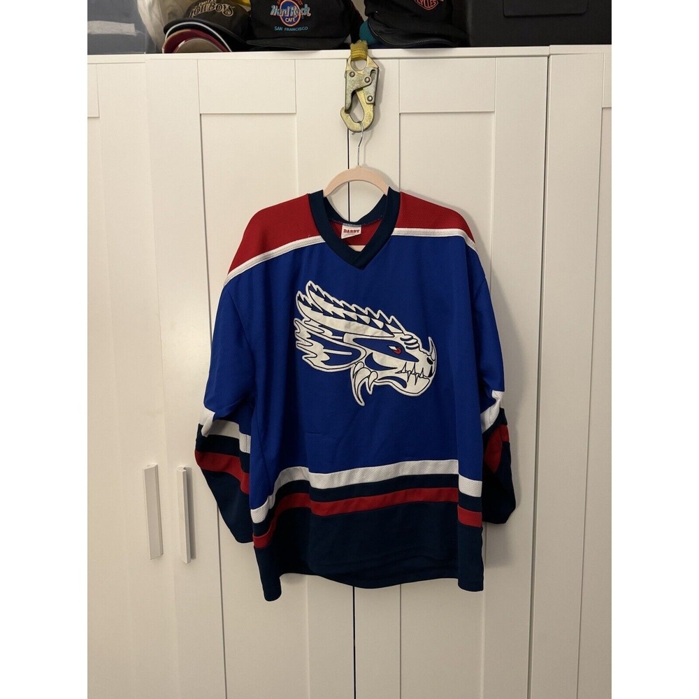 Vintage Mens Tshirt Hockey NHL DARBY Dragon, Player NASON # 44 , Size L-XL